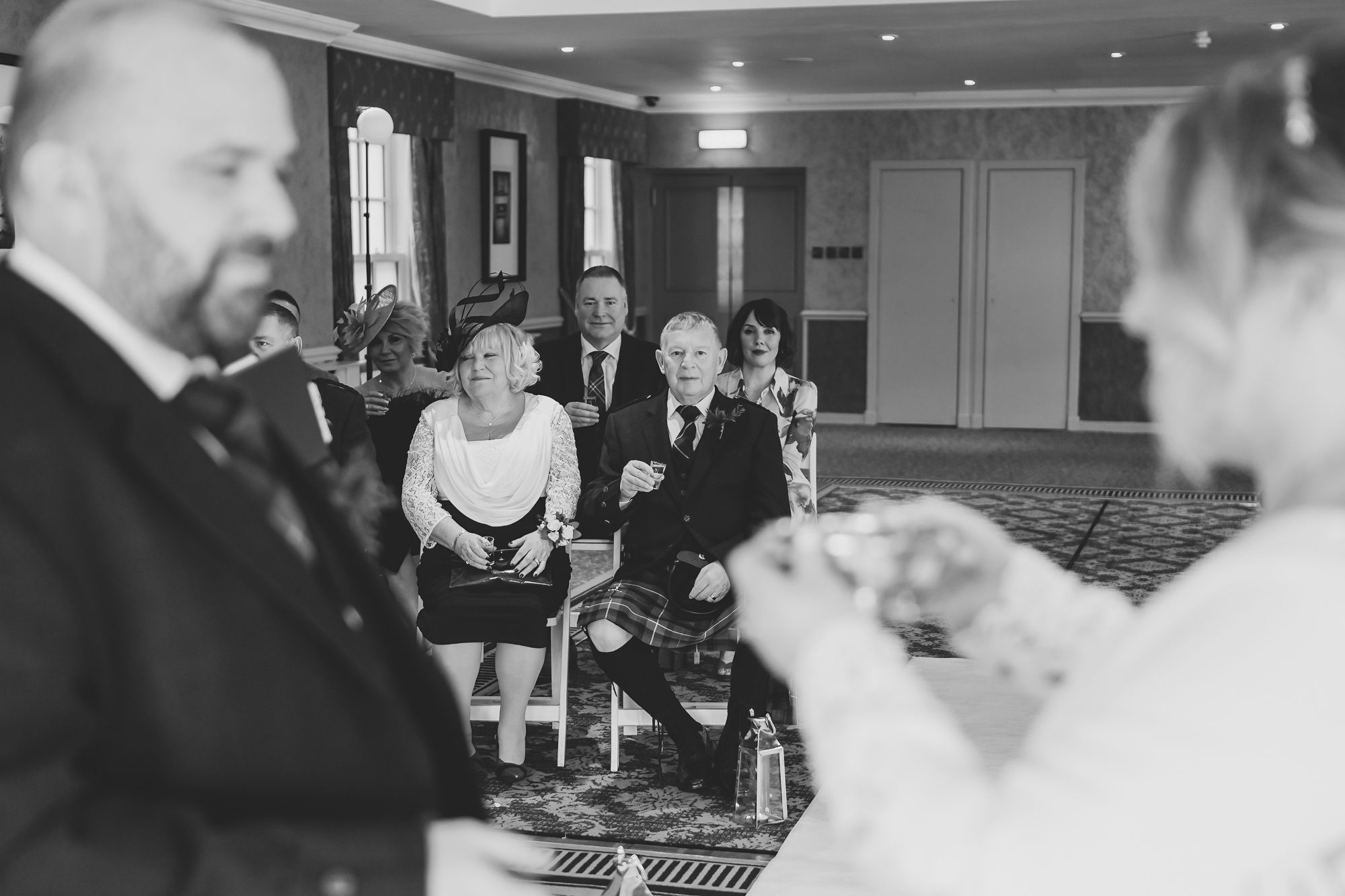 father of the bride watched daughter getting married