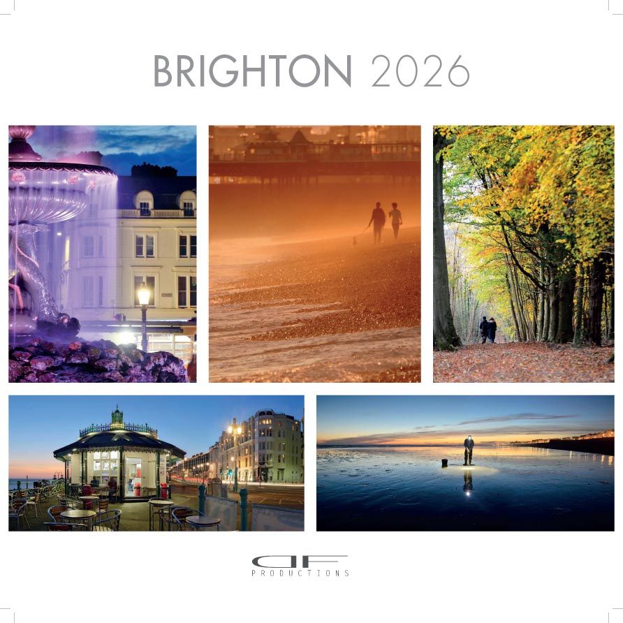 Front cover of Brighton Calendar 2026 by award-winning photographer David Freeman.