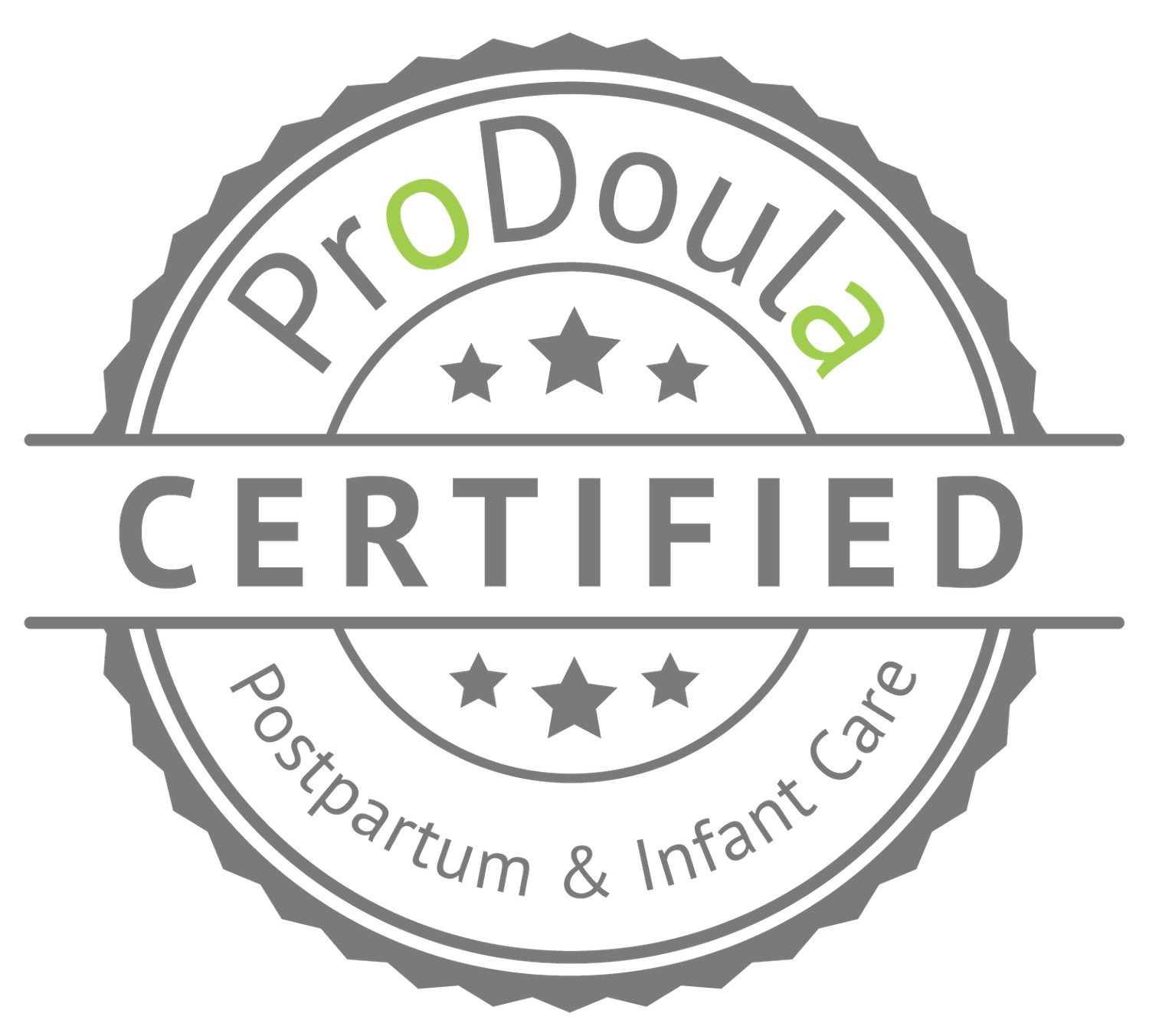 ProDoula Certified Postpartum and Infant Care certificate for a postpartum doula serving families in O'Fallon, Missouri and surround areas.