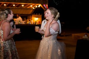 Wedding celebration at night with sparklers creating a magical atmosphere.
