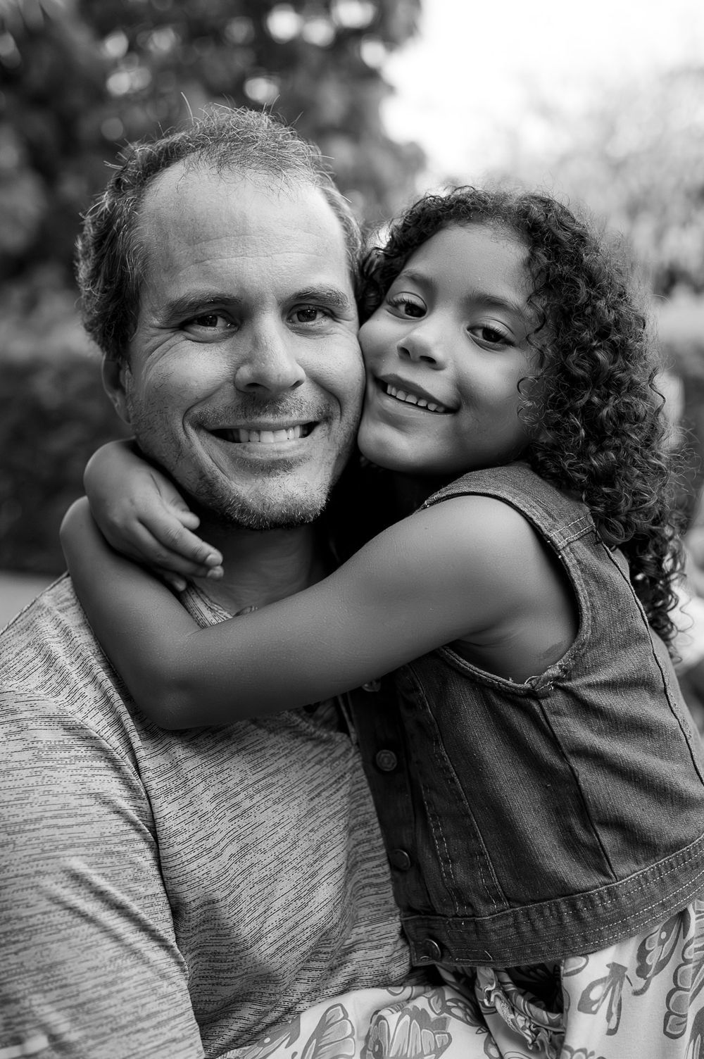 Dad and daughter portrait in Barbados