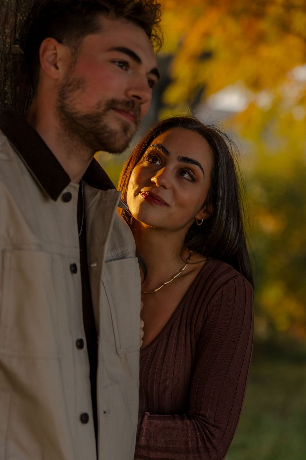 Fall, moody engagement