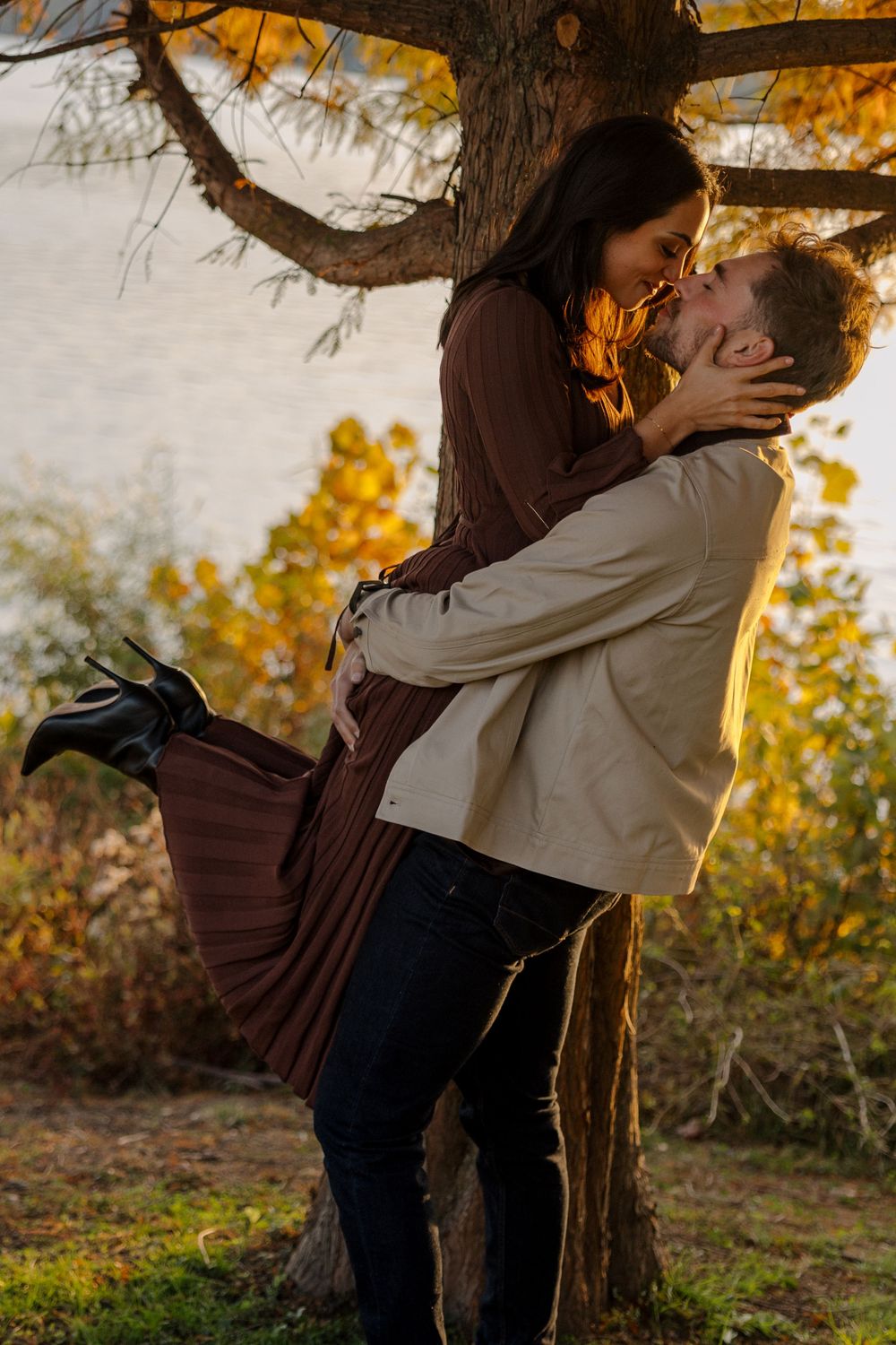 Fall, moody engagement
