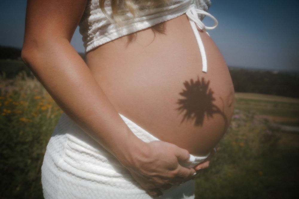 Wildflower maternity shoot