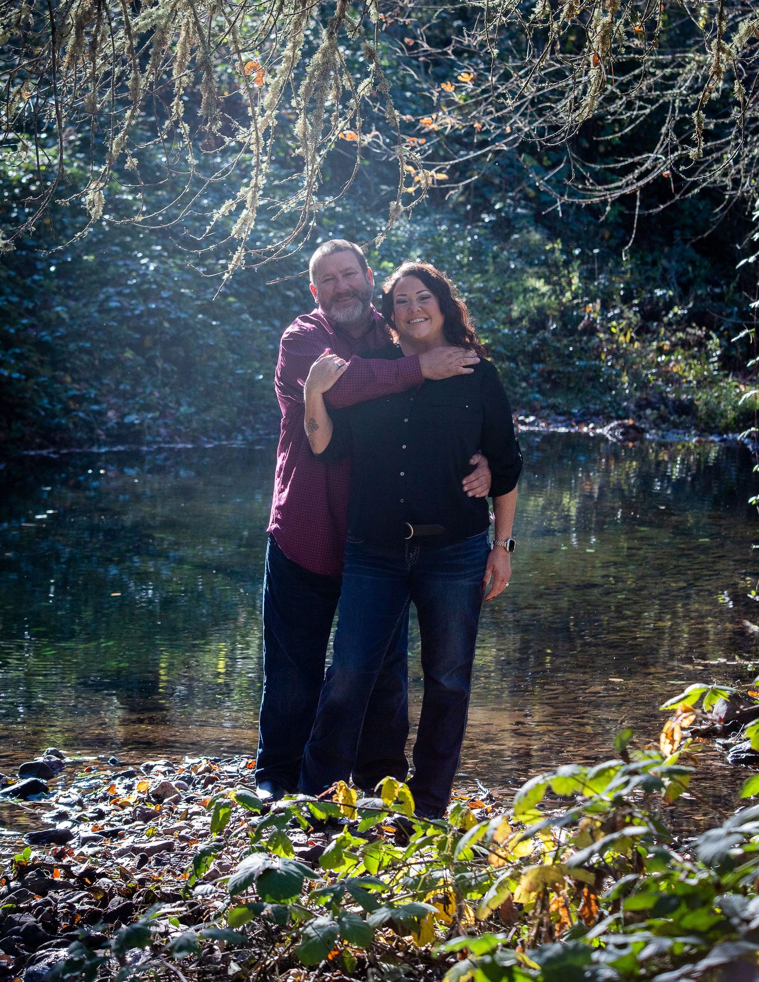 Anniversary shoot, Volcano CA, Creek Photos, Amador County Photographer, Fall Photos