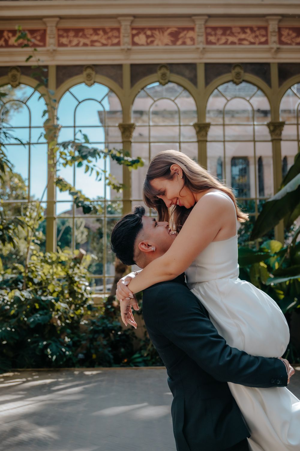 Bride twirling handmade dress Barcelona post wedding session BarcelonaLoversPH