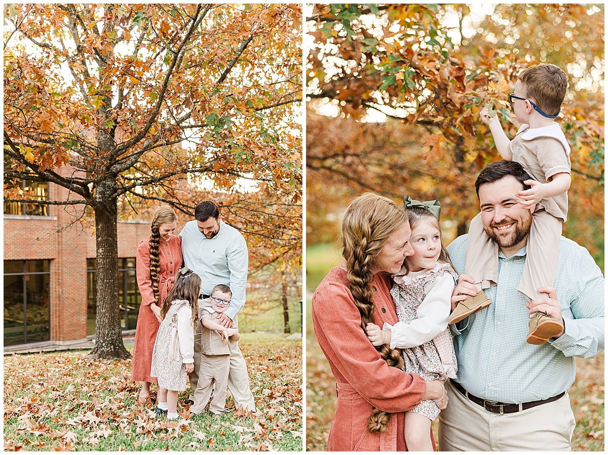 Family photography session at centenary college in shreveport Louisiana