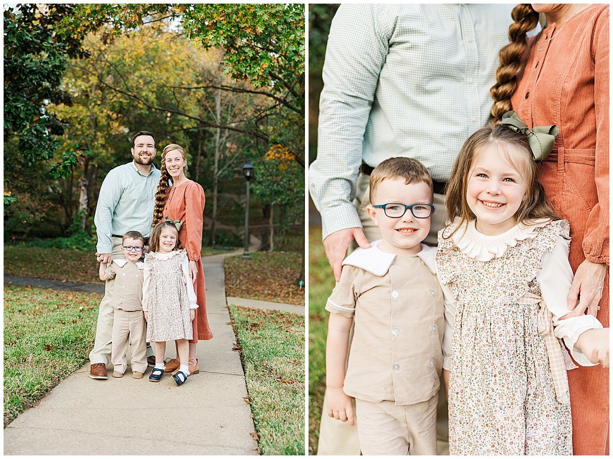 Family photography session at centenary college in shreveport Louisiana