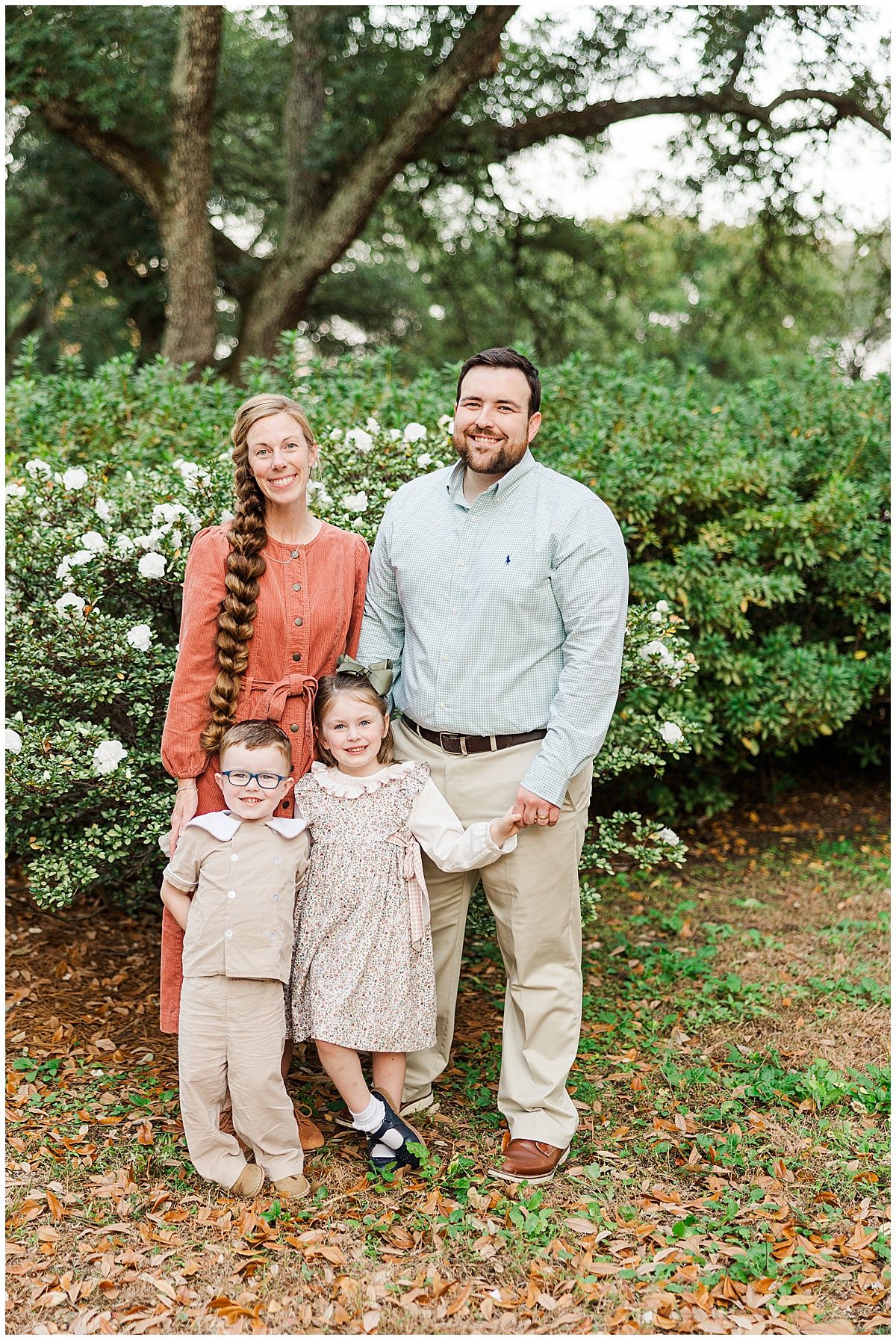 Family photography session at centenary college in shreveport Louisiana