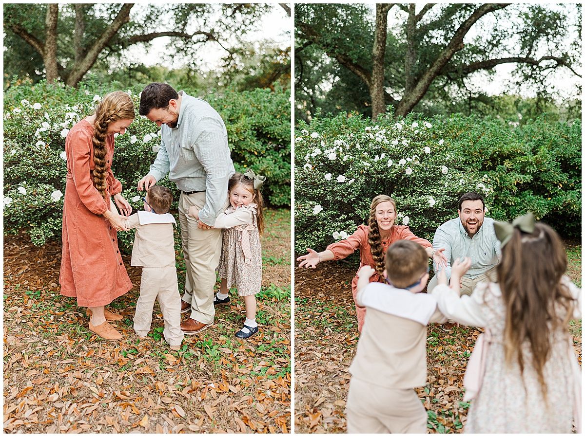 Family photography session at centenary college in shreveport Louisiana