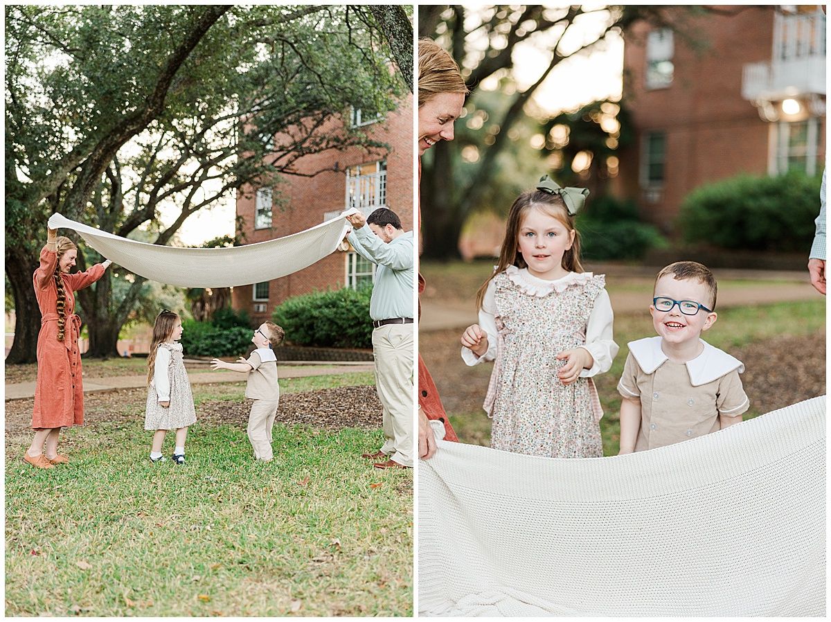 Family photography session at centenary college in shreveport Louisiana