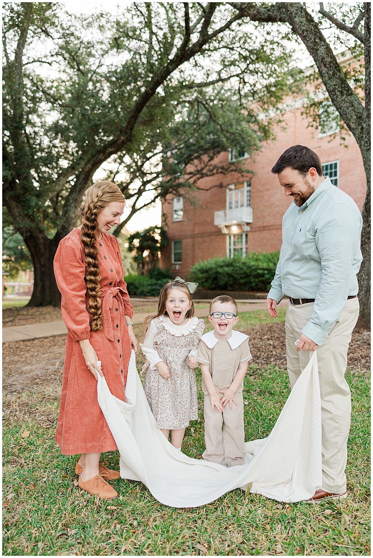 Family photography session at centenary college in shreveport Louisiana