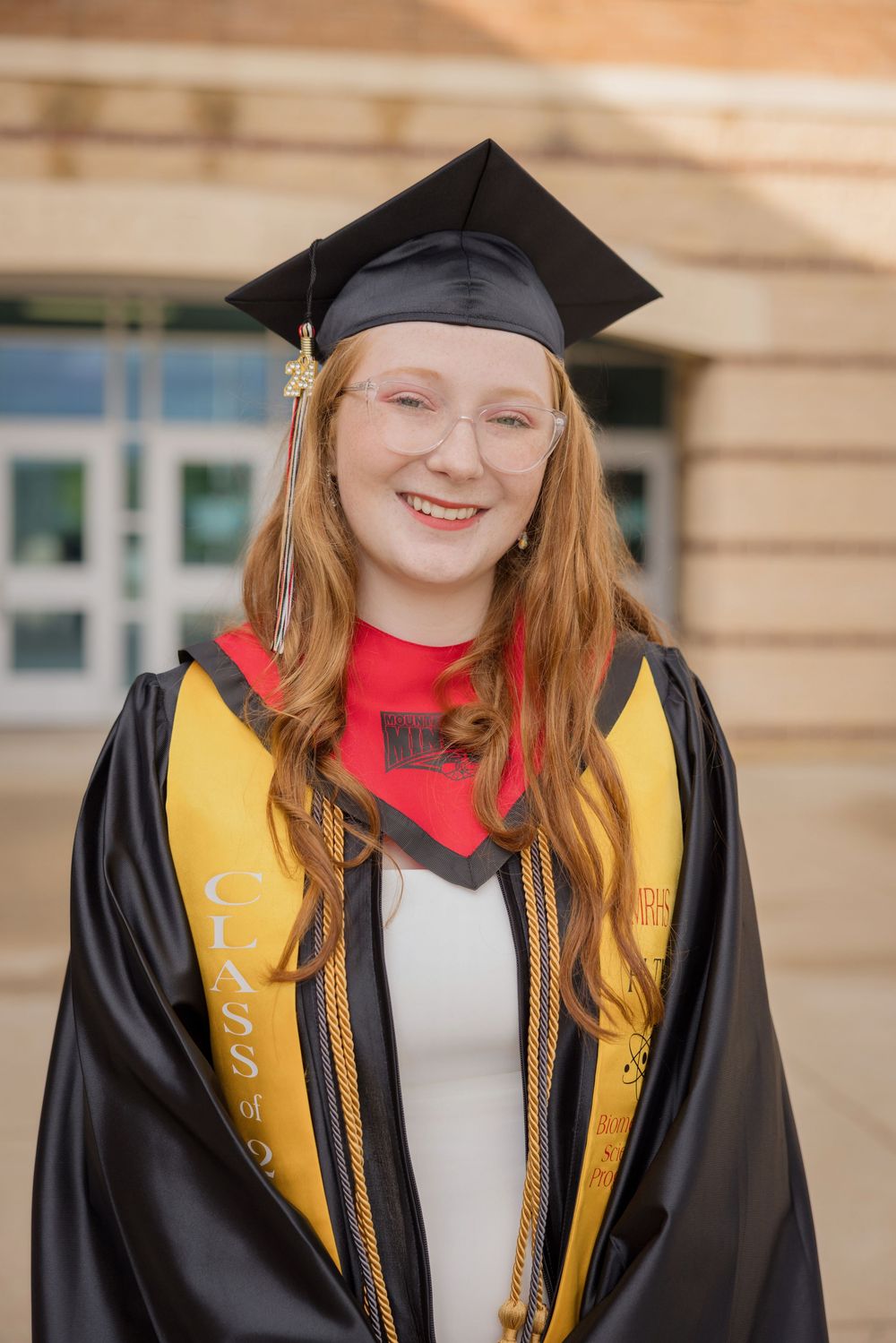 High school senior cap and gown at Mt Ridge High School Cumberland Maryland by senior photographer Karen Morgan Photography