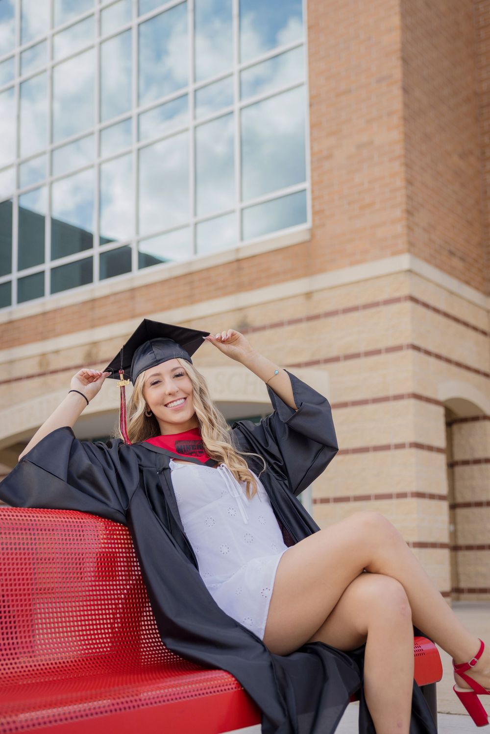 High school senior cap and gown at Mt Ridge High School Cumberland Maryland by senior photographer Karen Morgan Photography