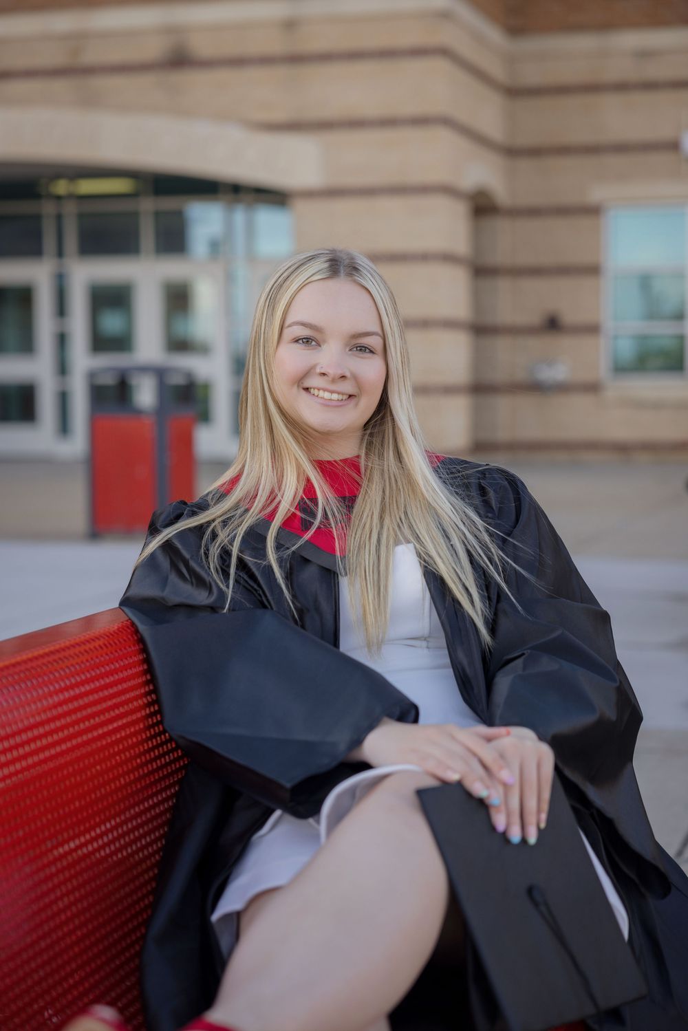 High school senior cap and gown at Mt Ridge High School Cumberland Maryland by senior photographer Karen Morgan Photography