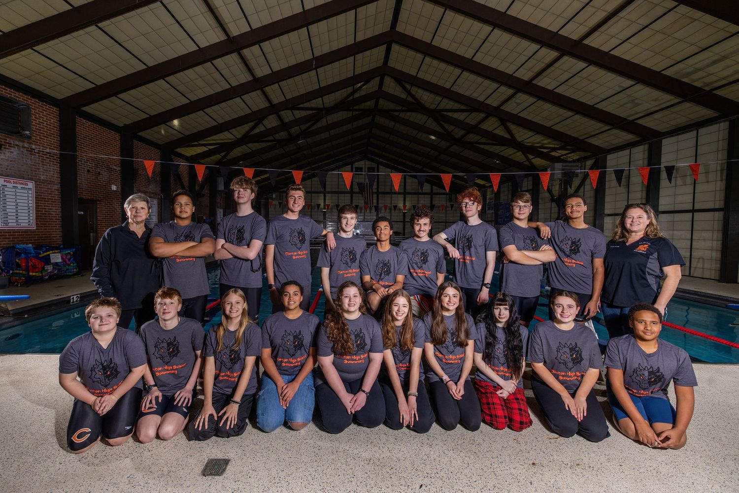 Clinton High School Swim Team, high school athletes, Knoxville TN sport and team photography session