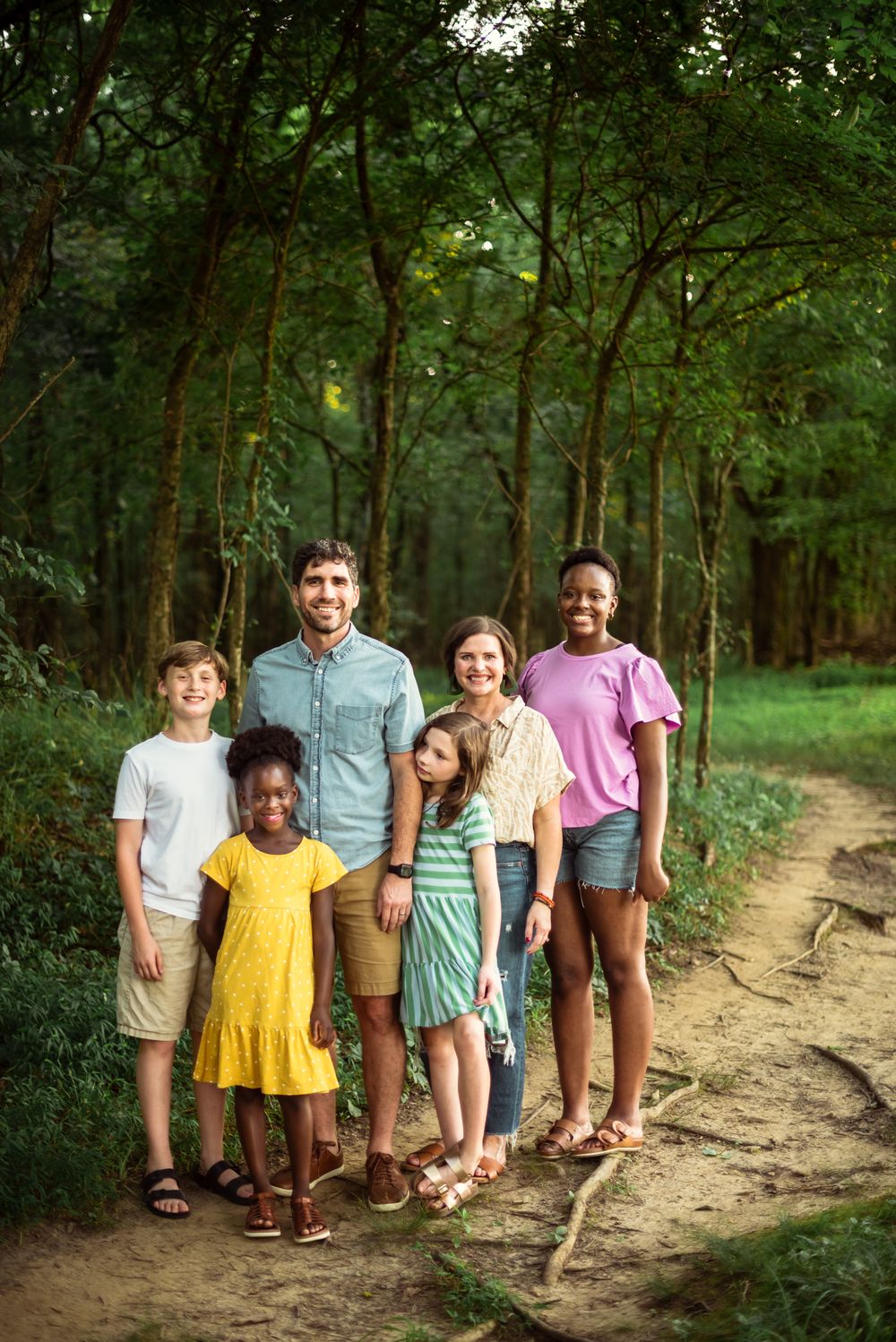 Memphis Family Portrait of family at Shelby Farms in Memphis, Tennessee during golden hour.