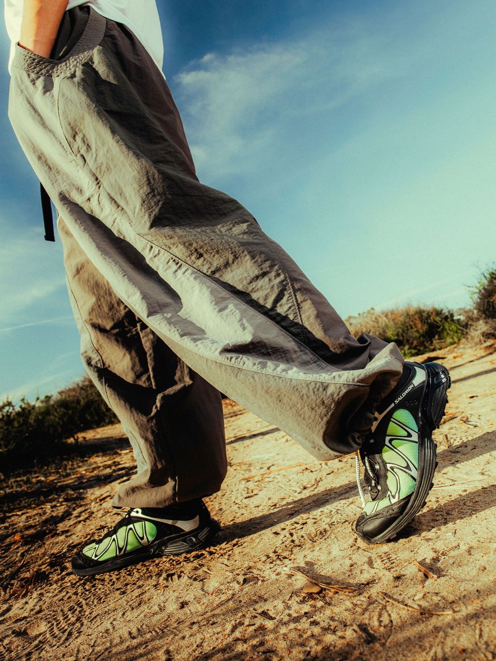 Salomon XT-Whisper shoes in Black Iced Aqua