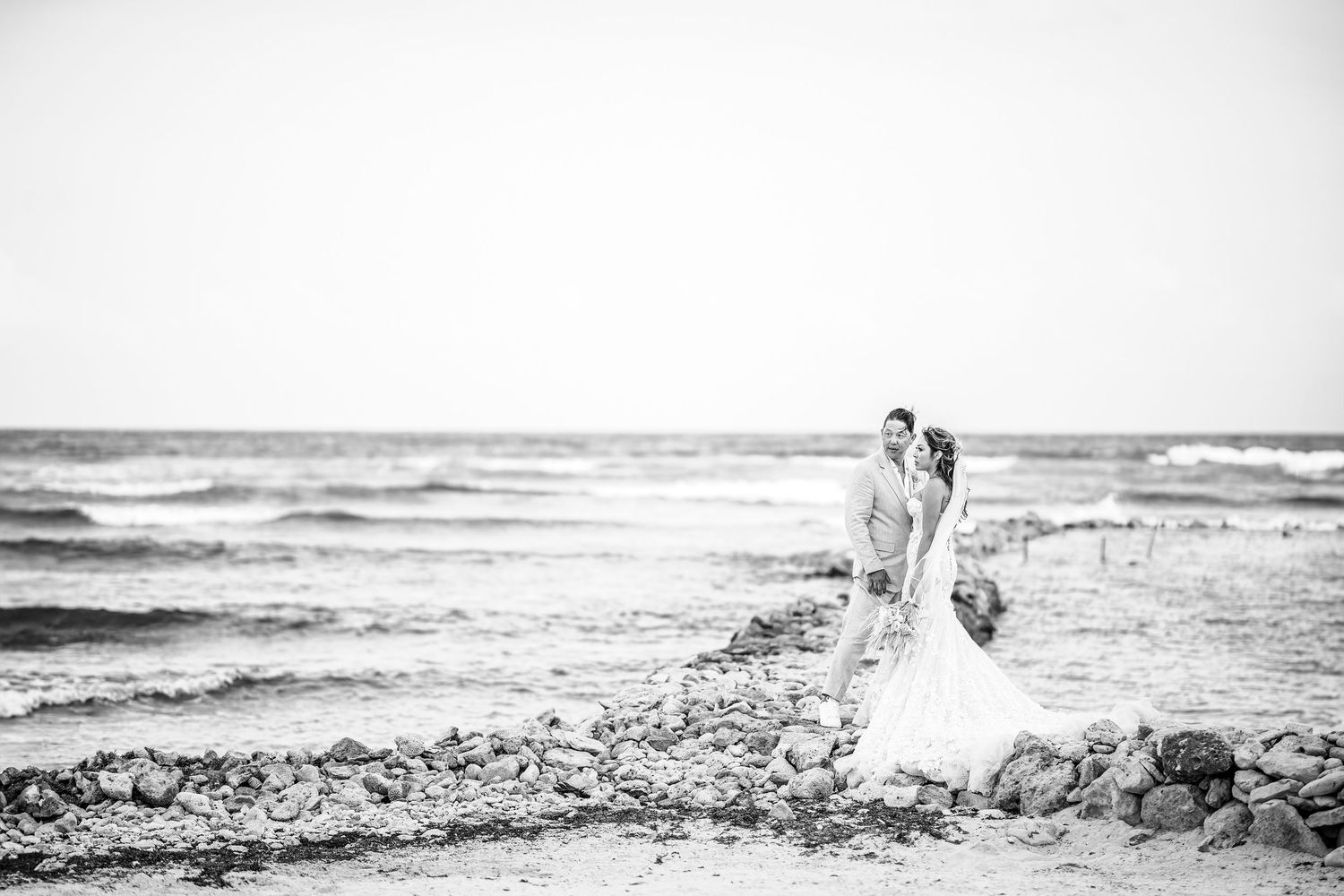 Candid Blue Venado Weddings photo – emotional bride and groom moment.