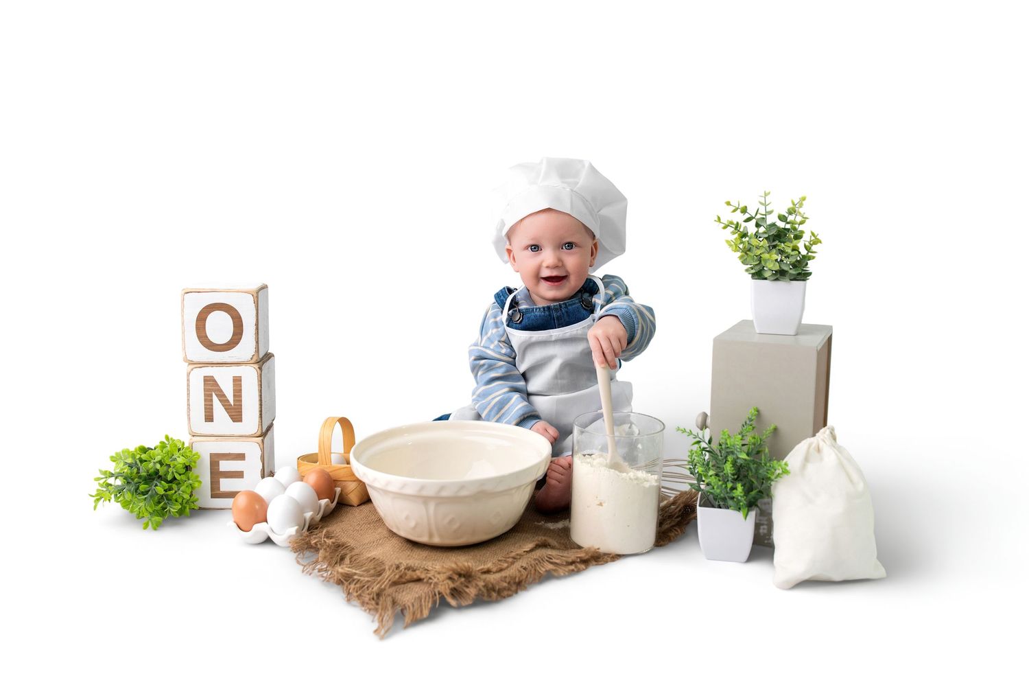 cake smash studio setup Haverhill Suffolk photographer