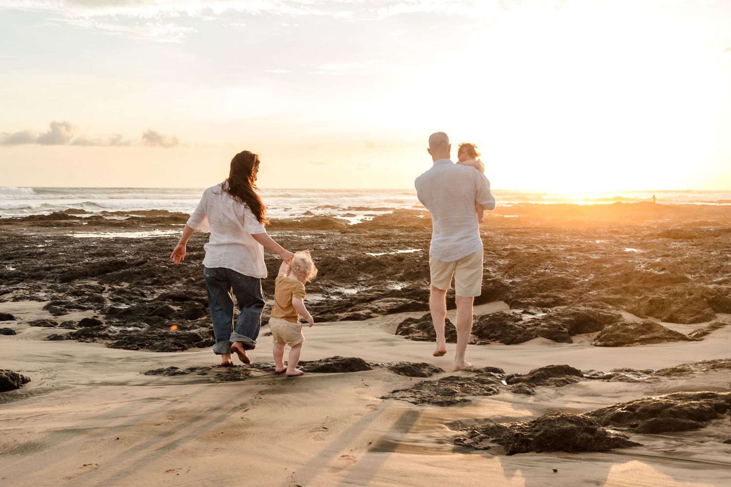 hacienda pinilla lifestyle family photography sessions at sunset on the beach
