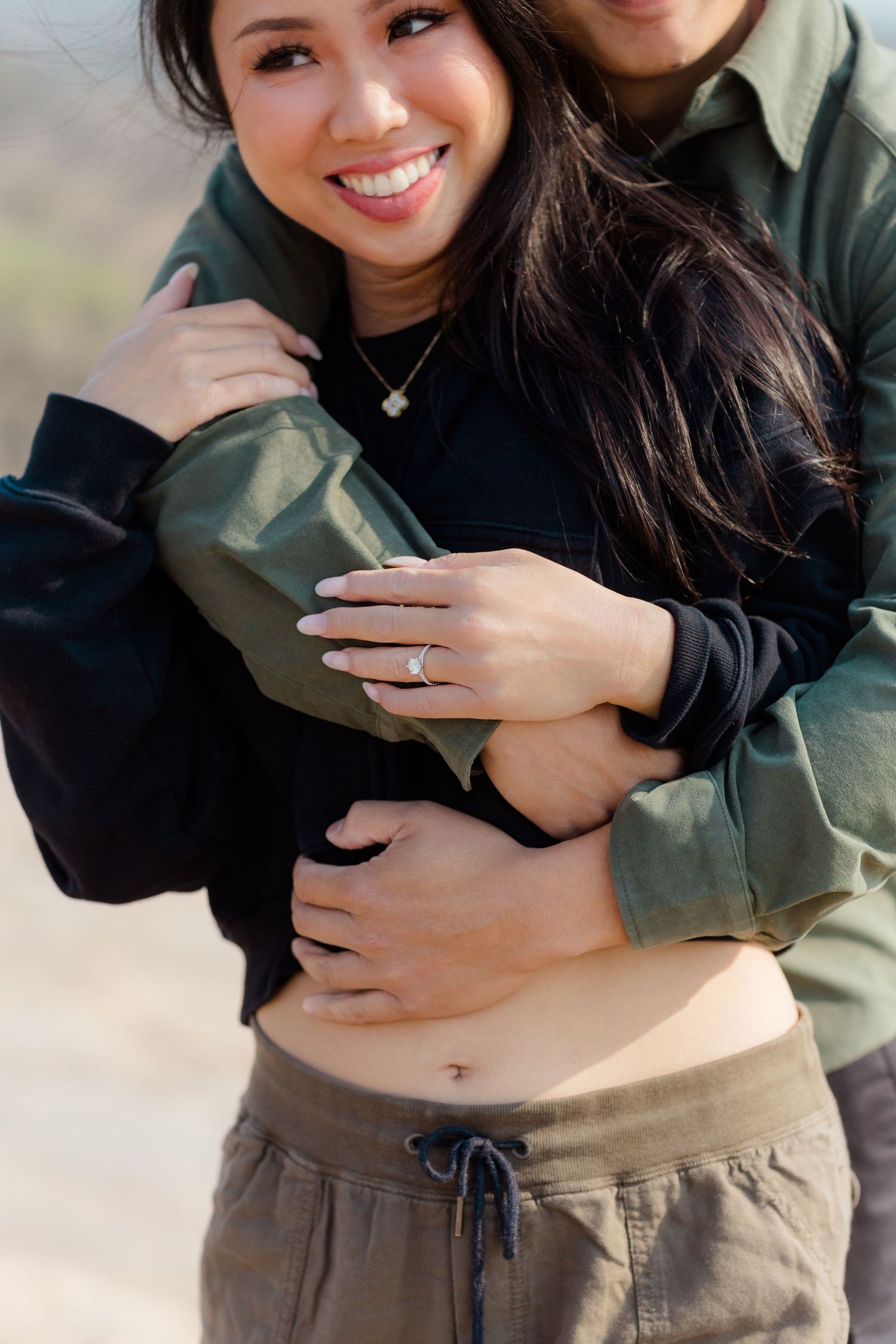 Happy couple portrait at venue in Johannesburg. Modern couple photography by Mila Photography. Outdoor photo session.