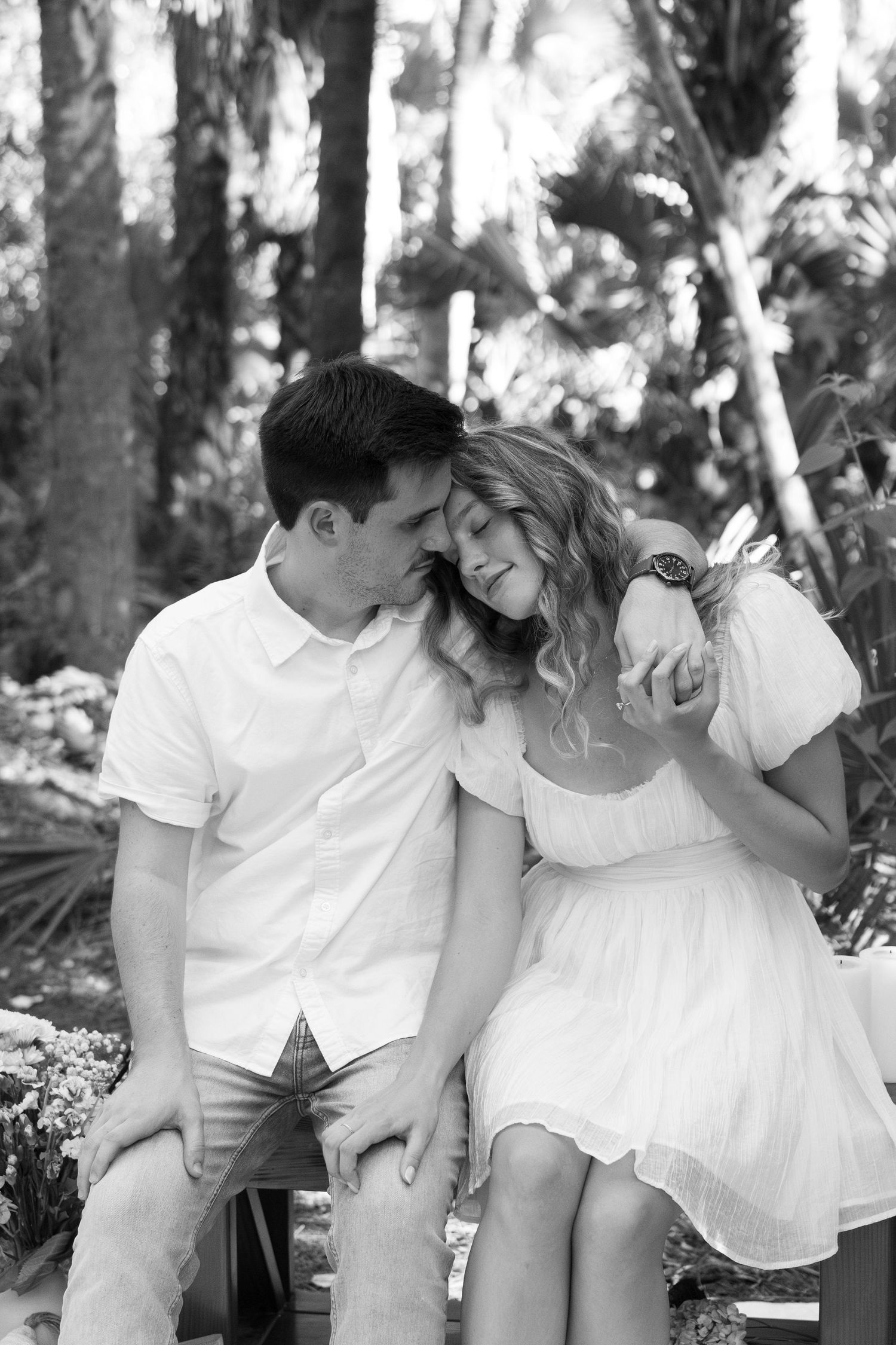 Proposal photos from West Palm Beach engagement at nature trail.