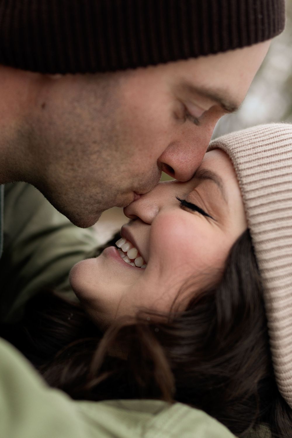 Engaged, couple, vintage, pinterest aesthetic, kisses, love