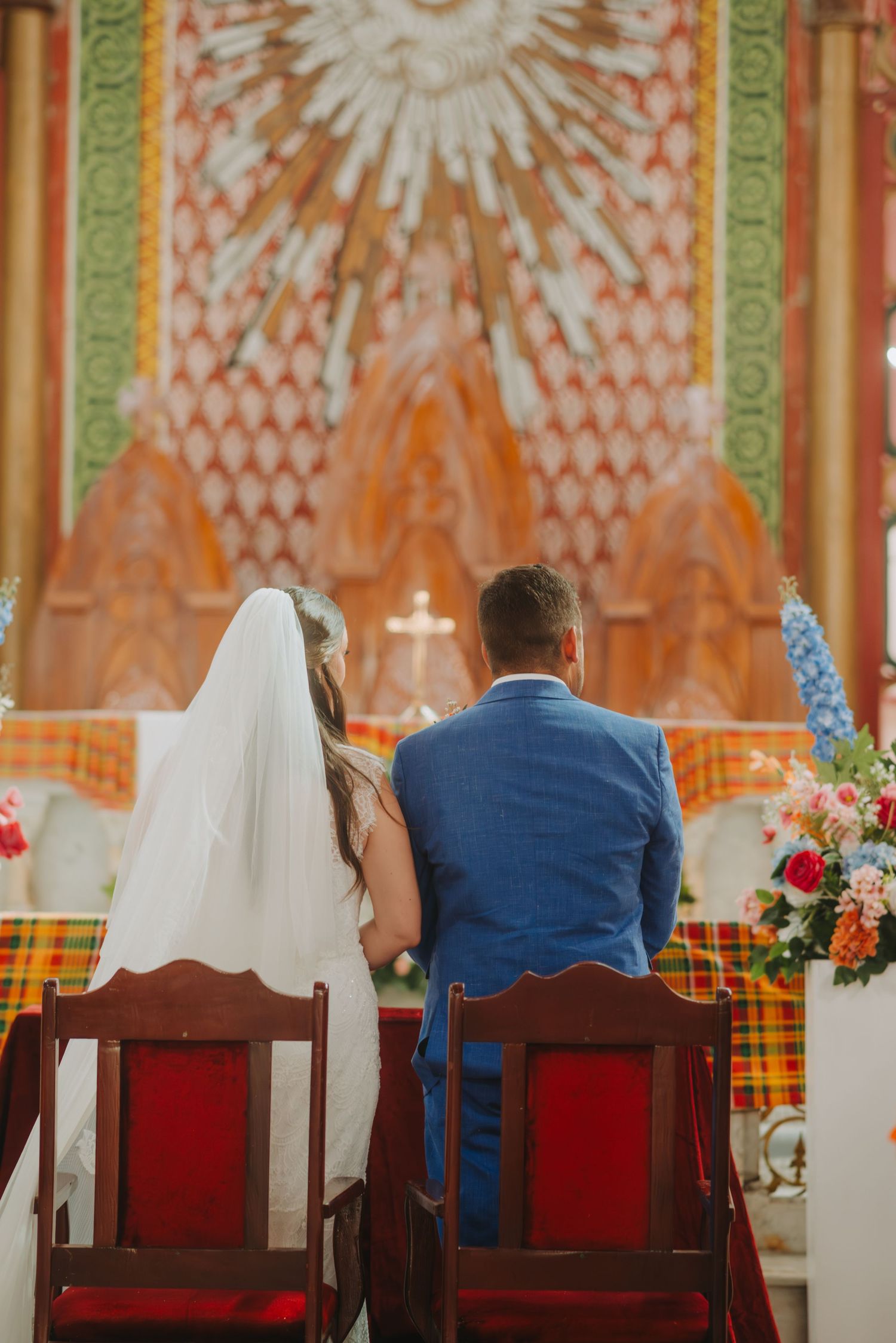Royalton St Lucia wedding in Catholic church