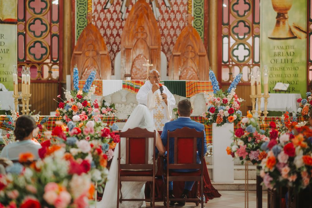 Royalton St Lucia wedding in Catholic church