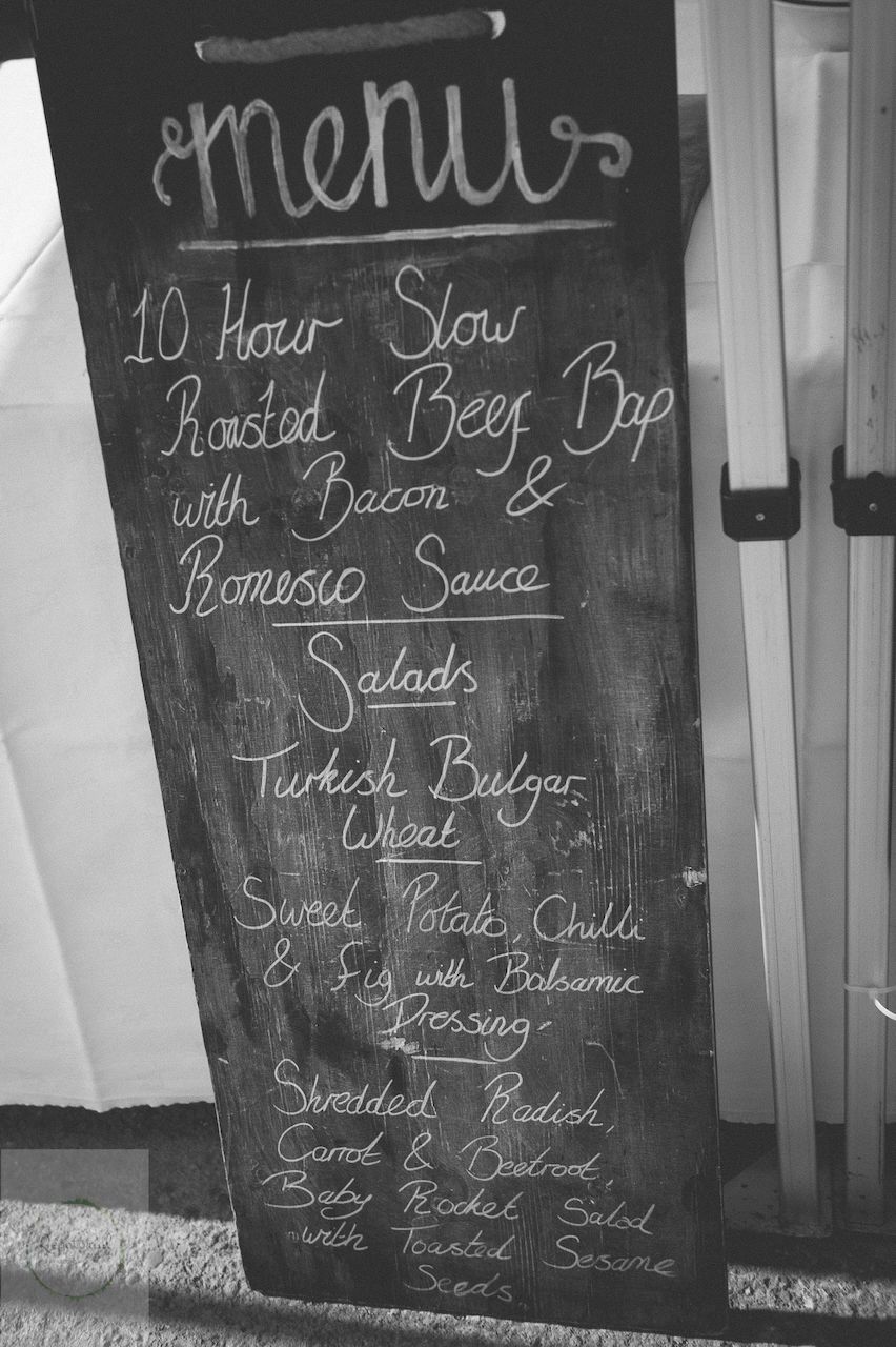 Reportage detail shot of wedding menu for wedding breakfast