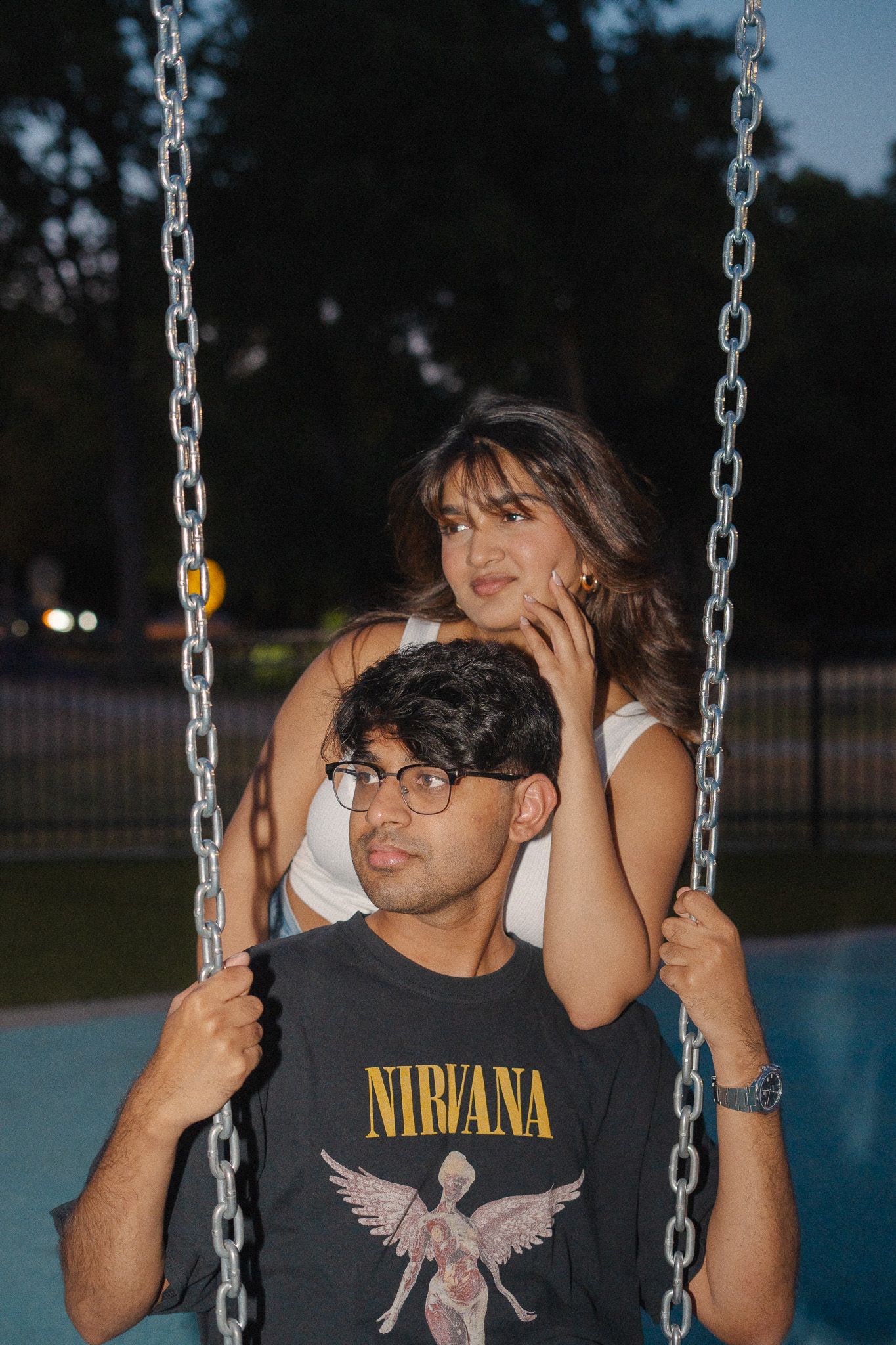Alyssa S. Creative Texas portrait photographer. Playful couple's session, Fort Worth Texas.
