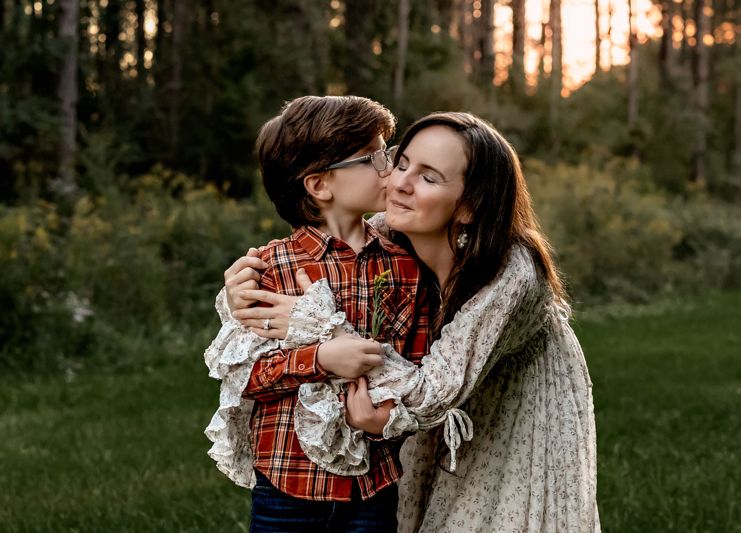 Warm heartfelt family session