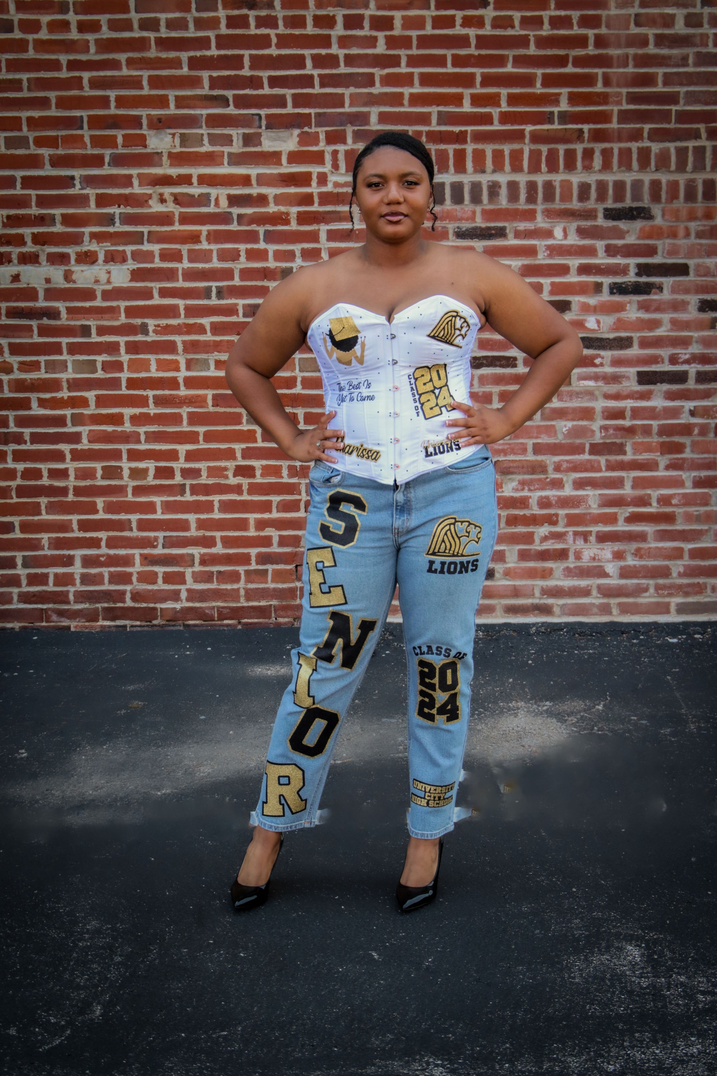 High school senior custom outfit