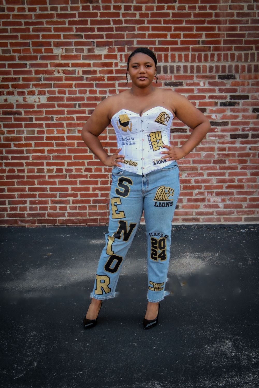 High school senior custom outfit
