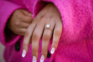 Engagement ring detail shot