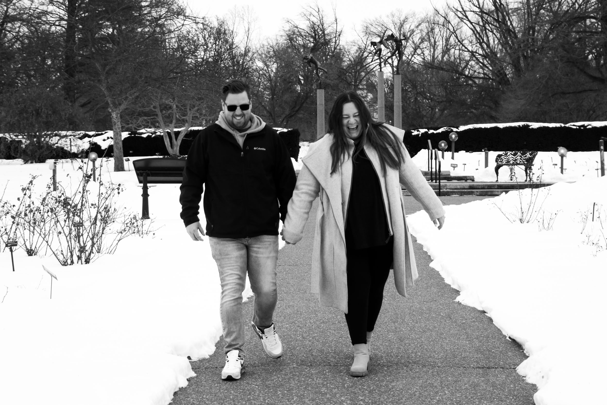 Walking and holding hands