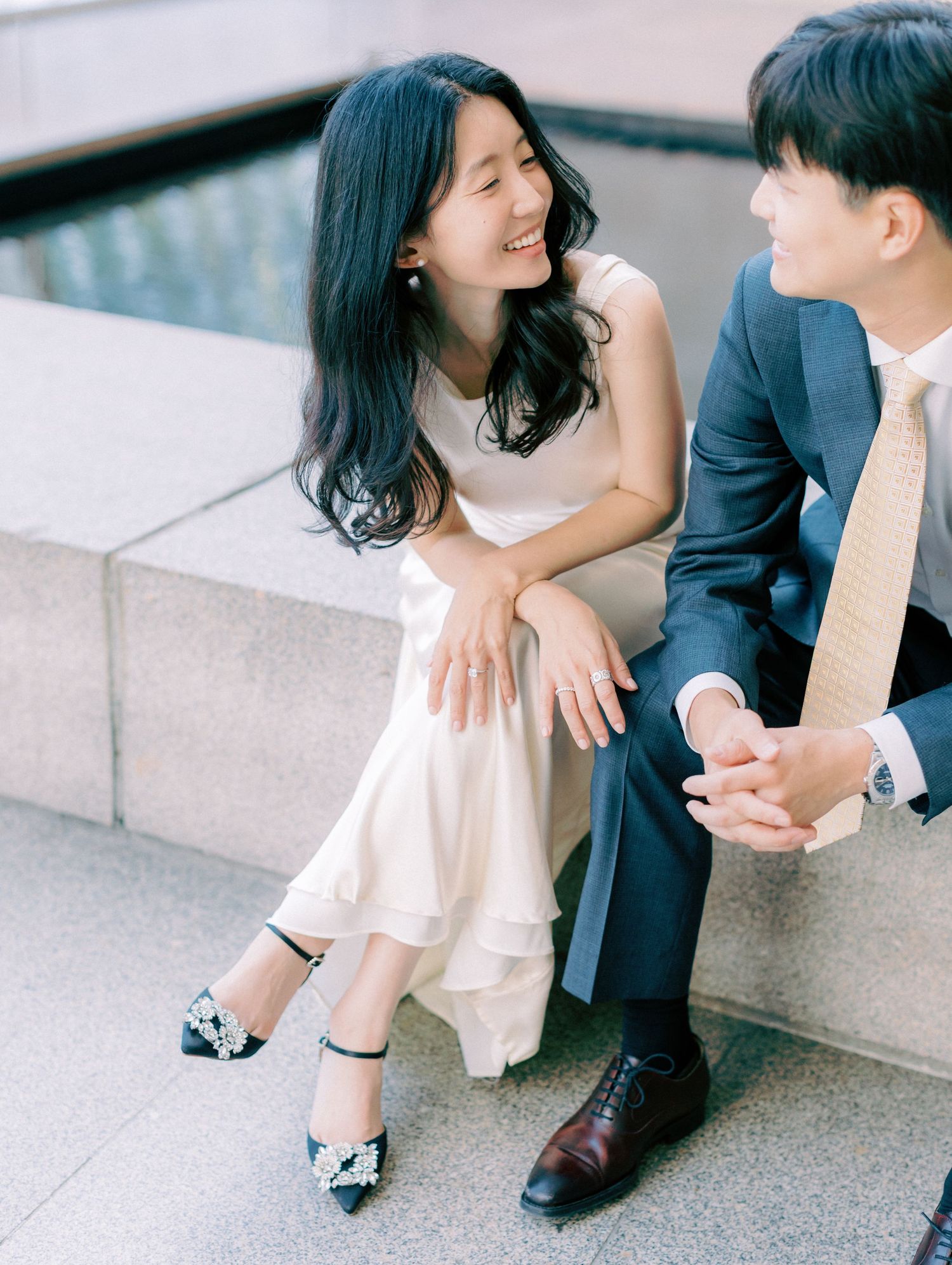 Early morning NYC Engagement Session the Met Timeless Romantic Fine Art New York Wedding Photographer Jeanie Jang Photo