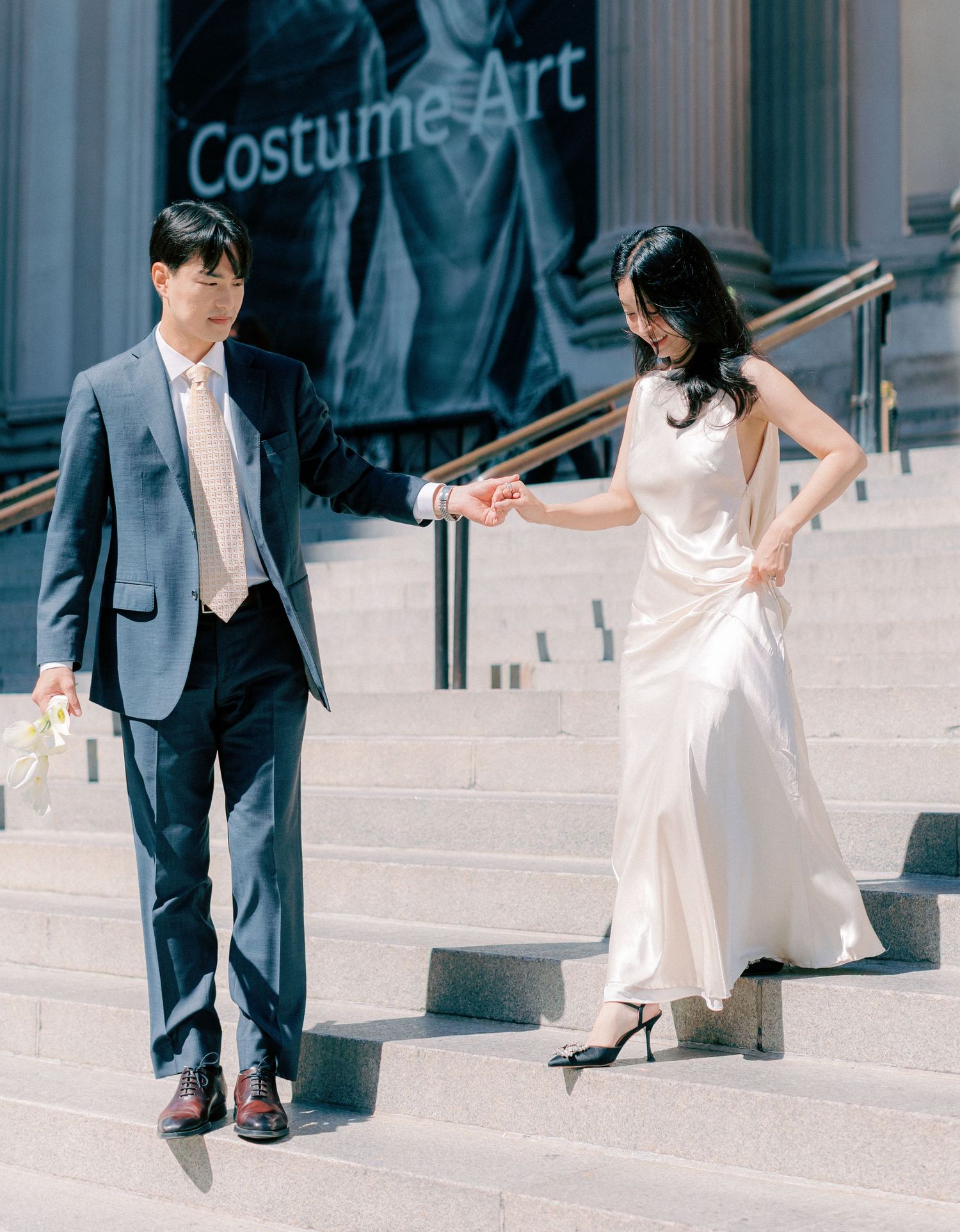 Early morning NYC Engagement Session the Met Timeless Romantic Fine Art New York Wedding Photographer Jeanie Jang Photo