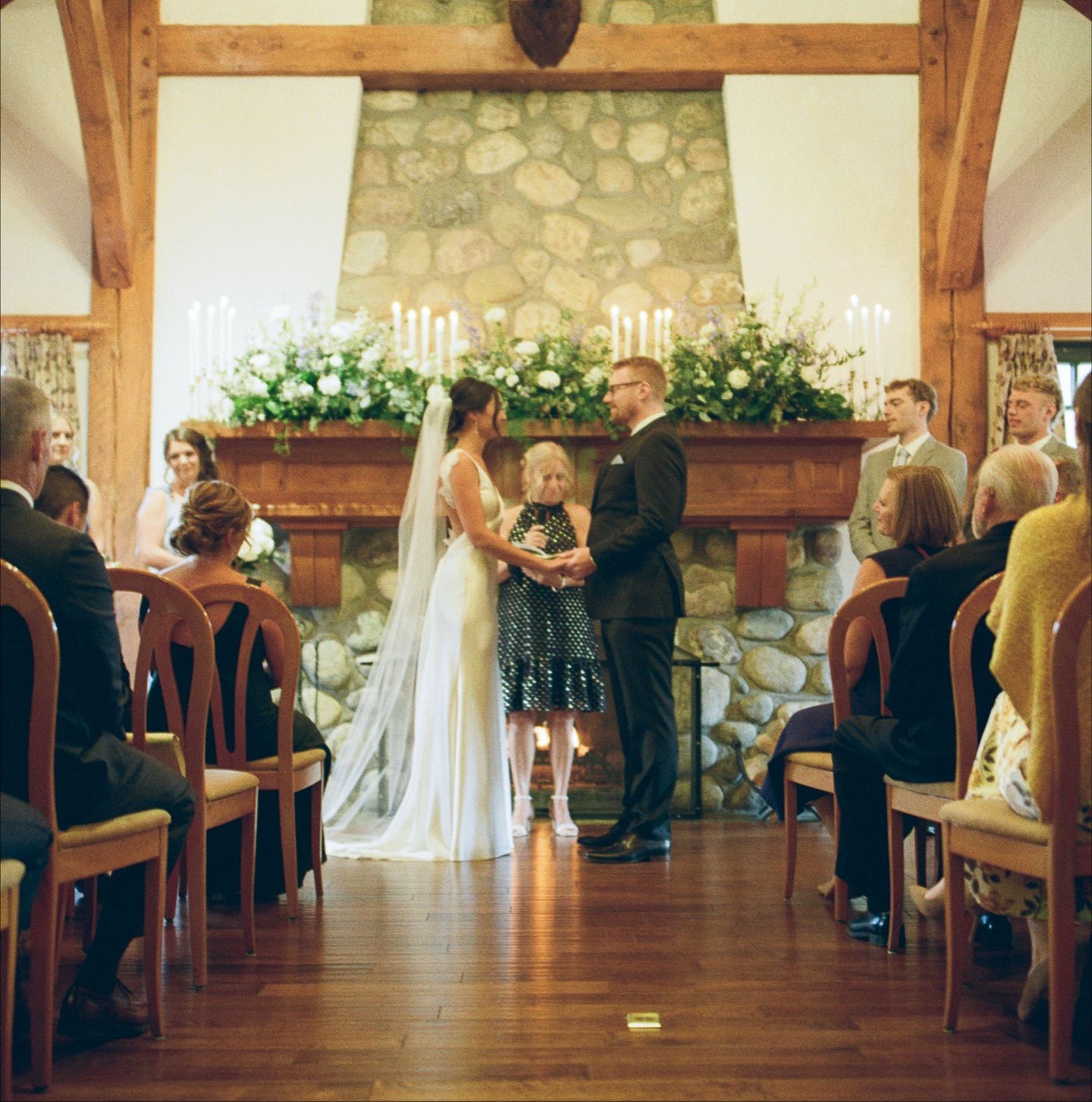 Mikayla and Erik Lake Louise film wedding photo on Kodak Portra and Kodacolor film, Post Hotel wedding, film photo 6 of 9