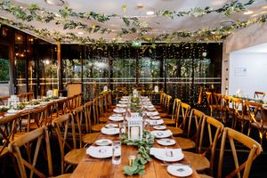 Indoor wedding reception at Walkabout Creek with space for dance floor, queensland