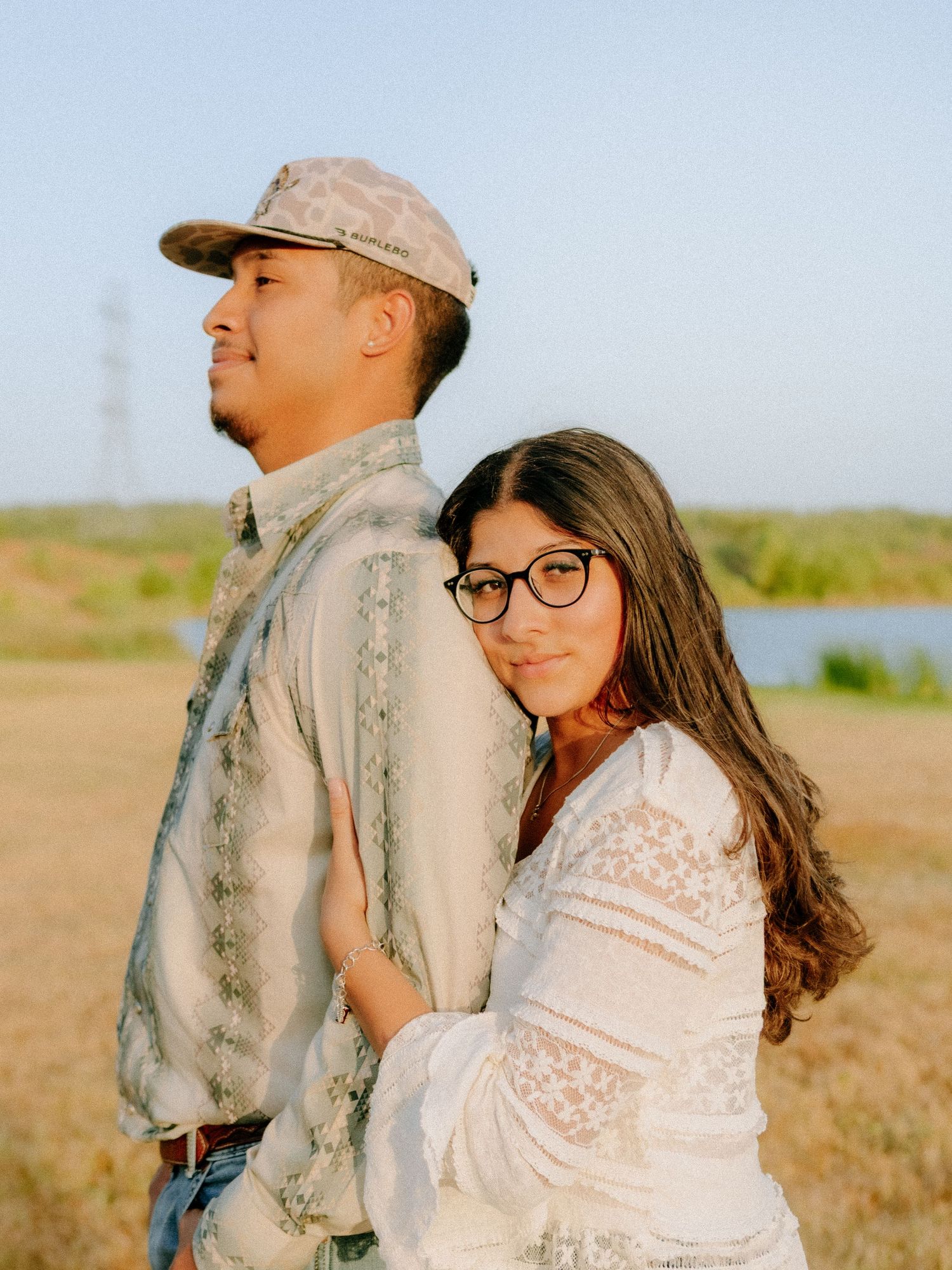 couple posing at barkley meadows park