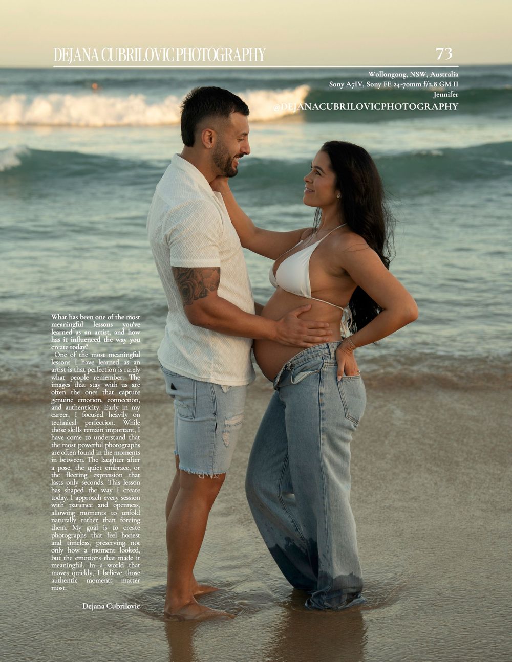 International photography magazine featuring maternity photographer Dejana Cubrilovic from Wollongong, NSW.