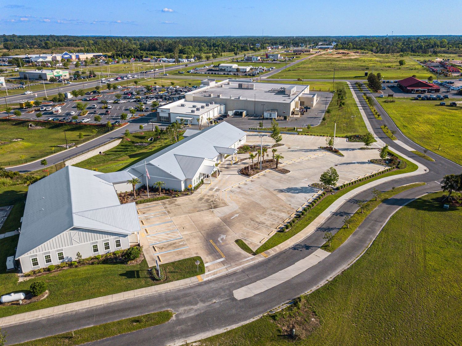 Aerial image of Palms Medical Group in Live Oak, Fl.