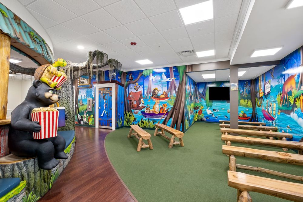 A pediatric waiting room at a medical clinic in North Central Florida.
