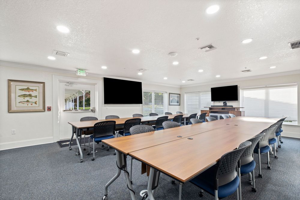 Commercial interior image of a conference room at a medical practice in Gainesville, Fl.