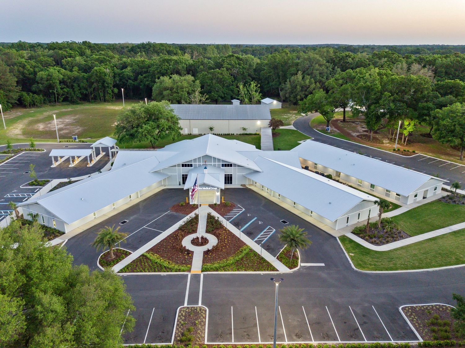 Drone image of Palms Medical Group in Alachua, Fl.