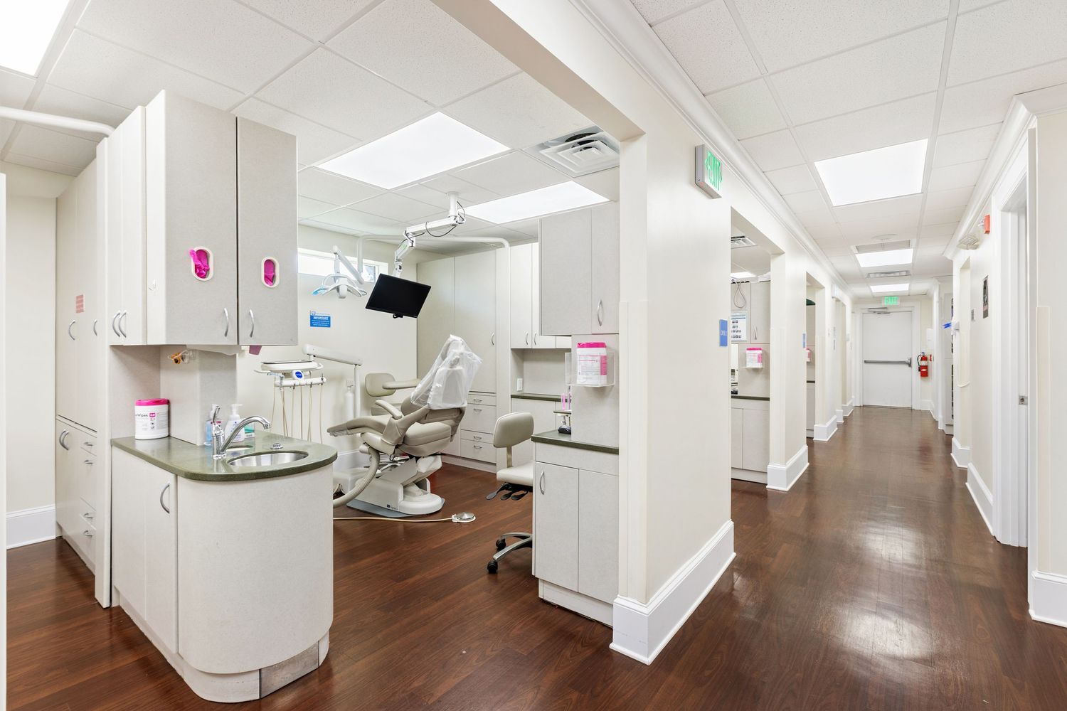 Interior commercial photograph of a dental practice in central Florida.