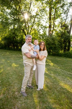 Extended family photography session in Newton, NJ capturing grandparents, children, and grandchildren together.