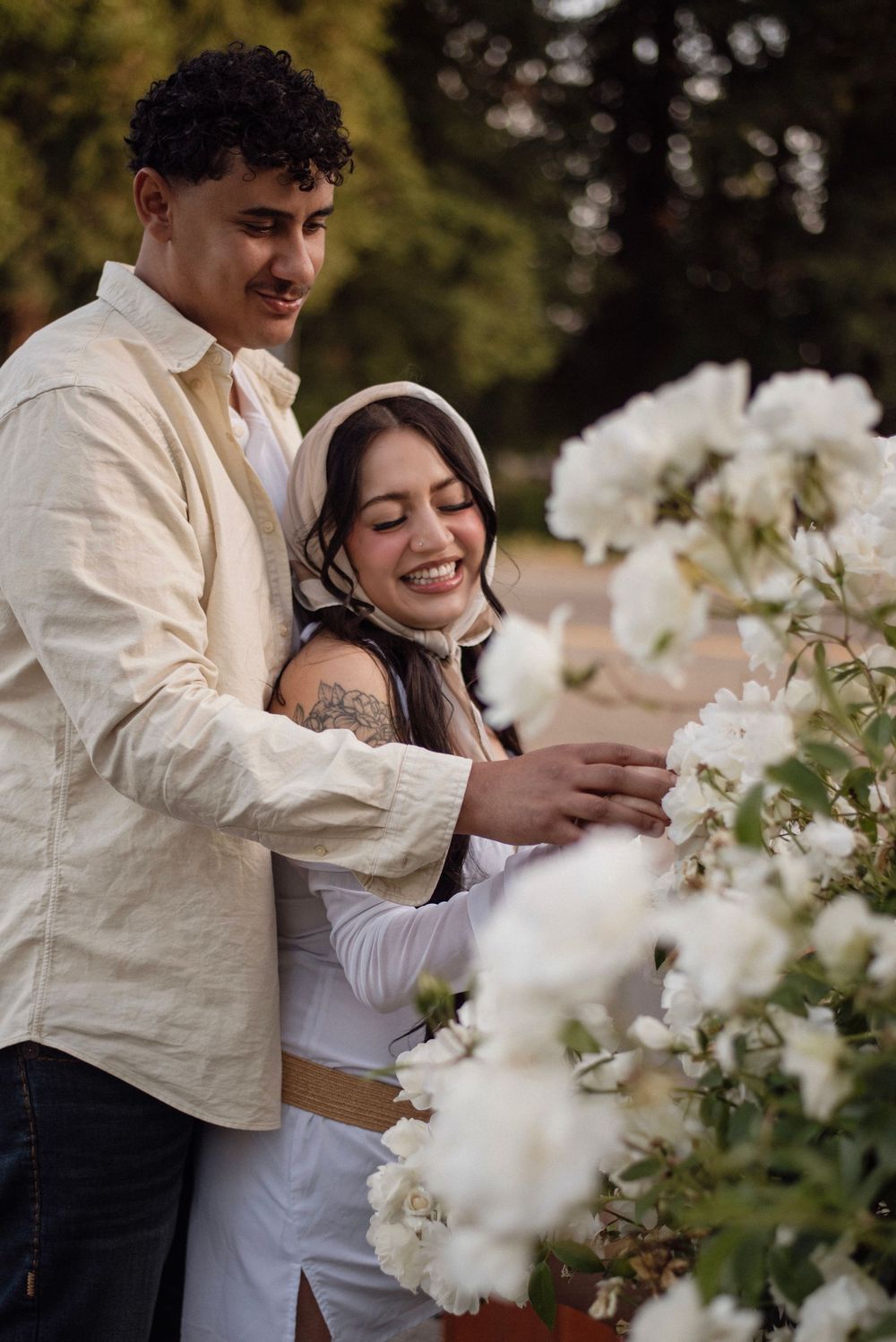 Cinematic couples photography capturing two lovers exploring somewhere new, chasing adventure, and finding quiet moments together.